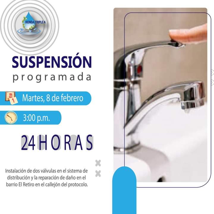 INFORMACION DE INTERÈS SUSPENSION PROGRAMADA DEL SERVICIO.